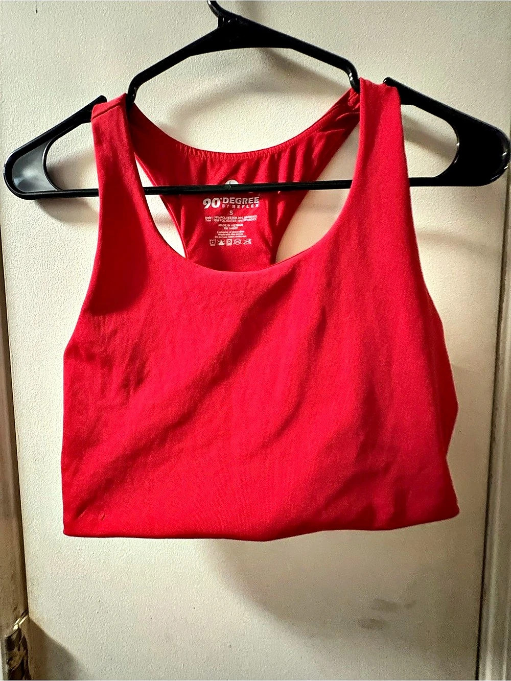 90 Degree by Reflex Red Athletic Tank Top Size Small Like New